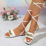 Lace-up Chain Sandals