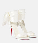 Satin Bow Open Toe Heels
