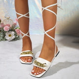 Lace-up Chain Sandals