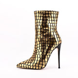 Plaid Ankle Boots