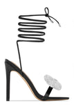 "Bow Cross" Strap Heels