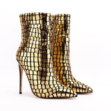 Plaid Ankle Boots