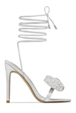 "Bow Cross" Strap Heels