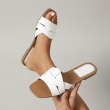 "The Woven" Cross Flat Slides