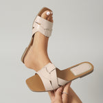 "The Woven" Cross Flat Slides