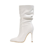 Stiletto Heel Pile Style Boots