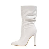 Stiletto Heel Pile Style Boots