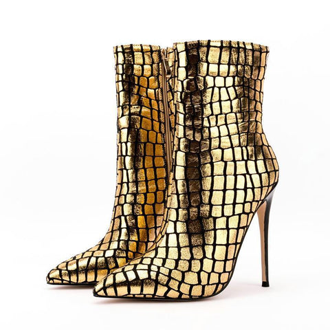 Plaid Ankle Boots