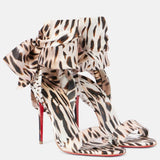 Satin Bow Open Toe Heels