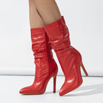 Stiletto Heel Pile Style Boots