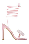 "Bow Cross" Strap Heels