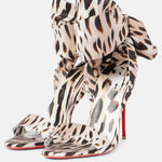 Satin Bow Open Toe Heels